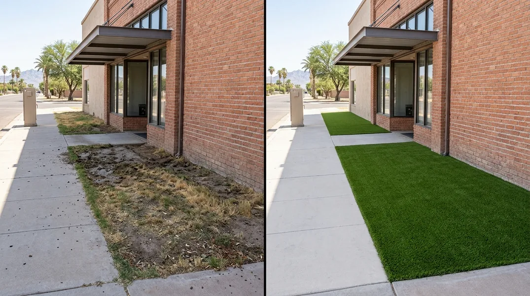 Result artificial grass installation in Yuma - Yuma Artificial Grass Installation