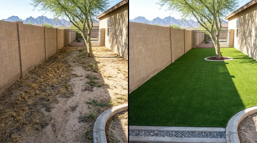 Result artificial grass installation in Yuma - Yuma Artificial Grass Installation