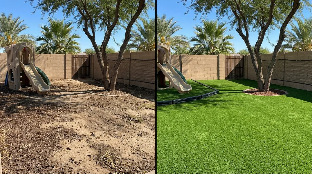 Result artificial grass installation in Yuma - Yuma Artificial Grass Installation