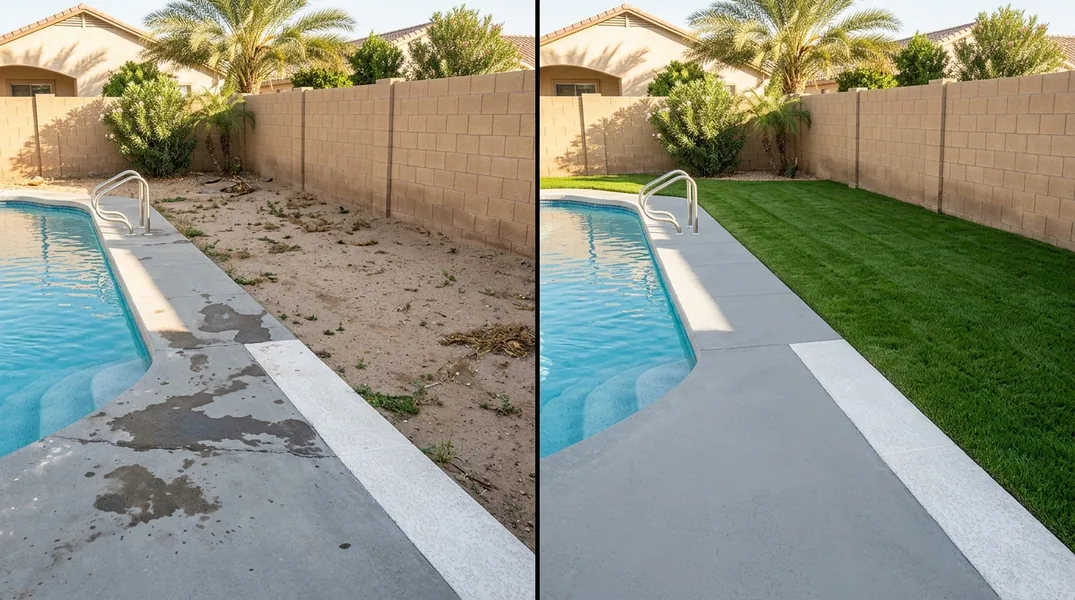 Result artificial grass installation in Yuma - Yuma Artificial Grass Installation