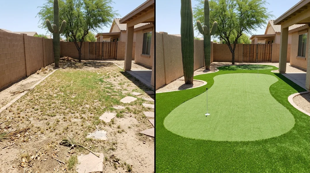 Result artificial grass installation in Yuma - Yuma Artificial Grass Installation